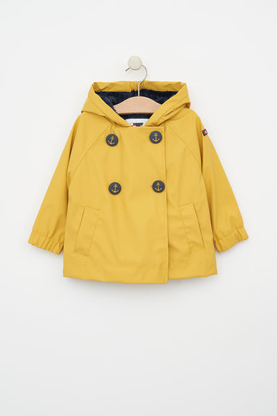 Batela Chubasquero botones anclas bebé. Con forro interior