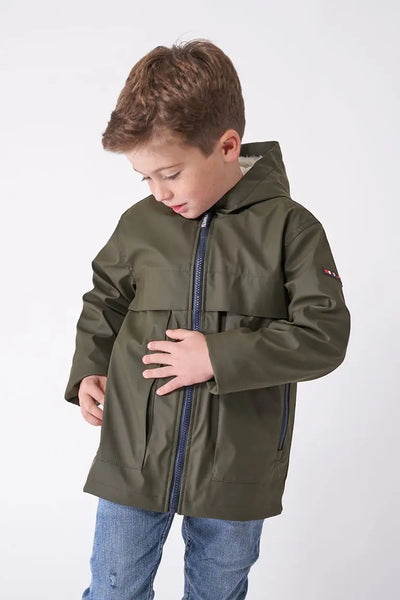 Batela Chubasquero de niño con forro Interior de borreguito. Batela