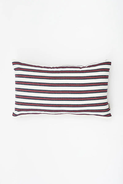 Batela Cojín de algodón a rayas rojas y marino - Batela