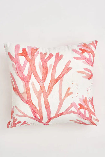 Batela Cojín de Algodón con Estampado de Algas - Estilo Náutico