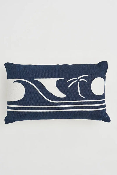 Batela Cojín en Algodón con Detalles Surferos: Estilo Playero