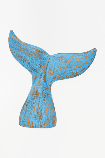 Batela Cola de ballena de madera pintada envejecida. Decoración náutica