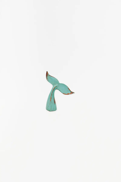 Batela Cola de ballena verde en resina. Decoración náutica