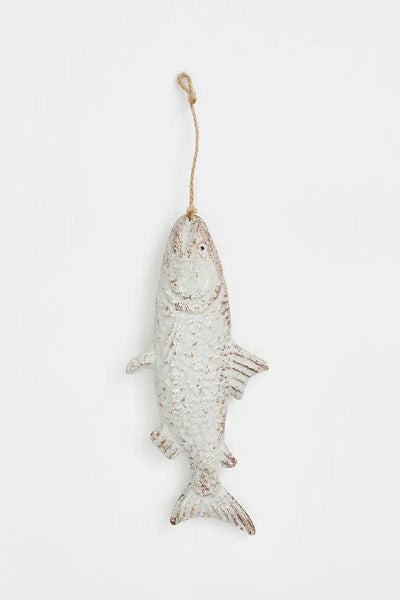 Batela Colgante Decorativo de Hojalata en Forma de Pez Grande - Arte Náutico