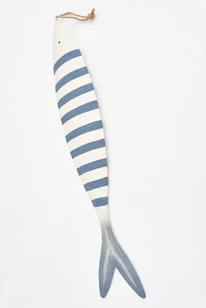 Batela Colgante Pez decorativo de Metal a Rayas Mediano - Elegancia Náutica 2