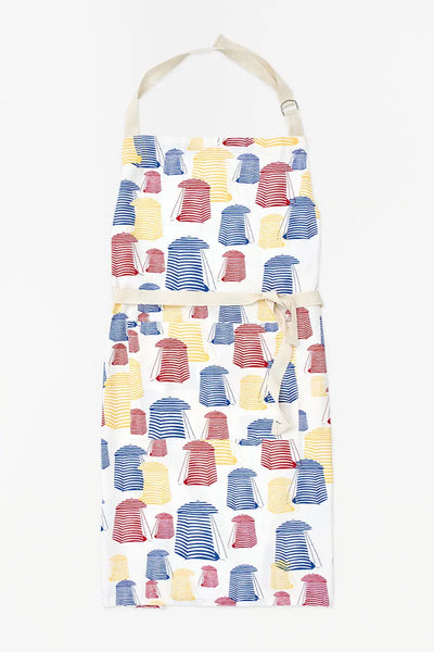 Batela Delantal con estampado de casetas de playa de colores - D7242 - Batela