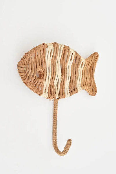 Batela Elegante Perchero de Ratán en Forma de Pez - Batela