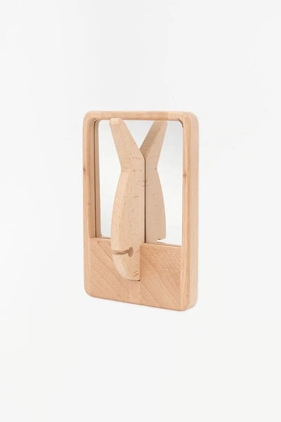 Batela Espejo y perchero forma de pez en madera. Decoración náutica