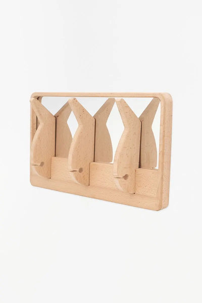 Batela Espejo y portallaves peces madera. Decoración náutica