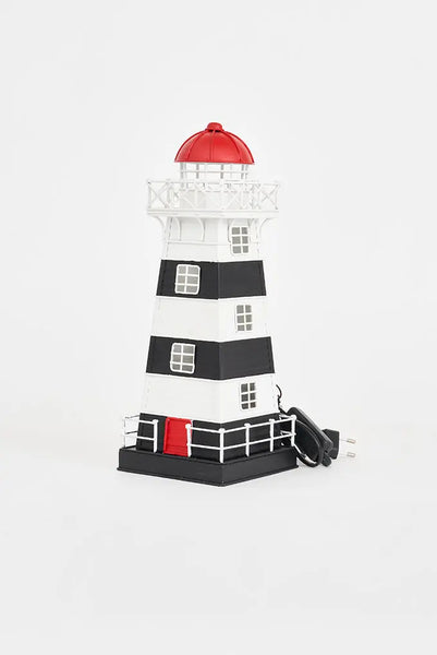 Batela Faro de Metal con LED de 32 5 cm. Iluminación y decoración