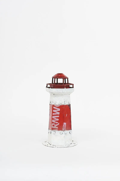 Batela Faro de metal reciclado recuperado de bidones