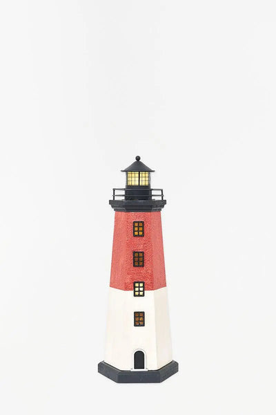 Batela Faro de Resina con LED blanco y rojo. Decoración náutica