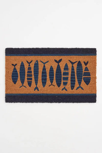 Batela Felpudo de Tejidos de Coco con Estampado de Peces a Rayas