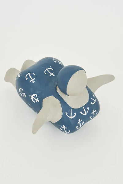 Batela Figura de Cemento Bañista con Bañador y Anclas - Decoración Náutica