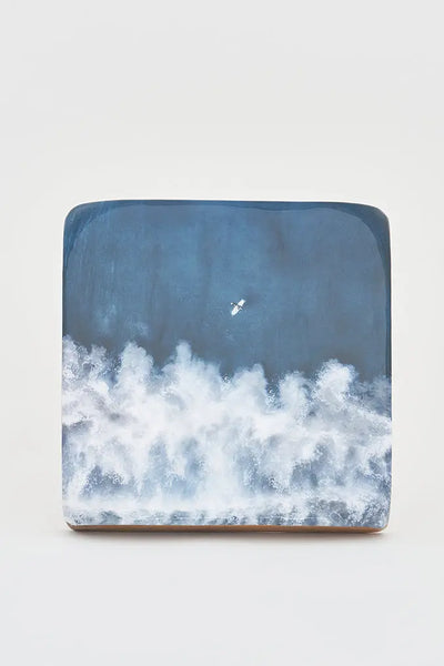 Batela Foto impresa sobre taco de madera surf. Surf y olas