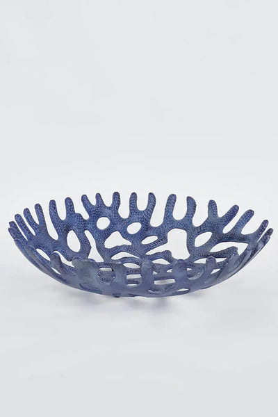 Batela Fuente Decorativa de Aluminio con Diseño de Coral Azul Grande