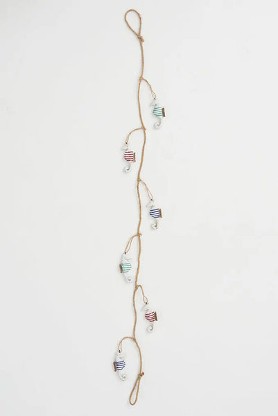 Batela Guirnalda de Caballitos de Mar de Madera a Rayas