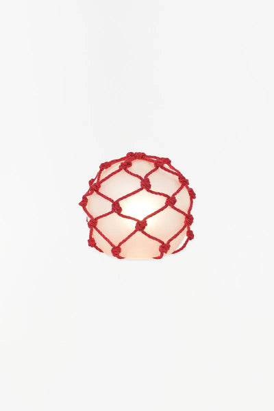 Batela Lámpara Boya resina red roja. Decoración náutica