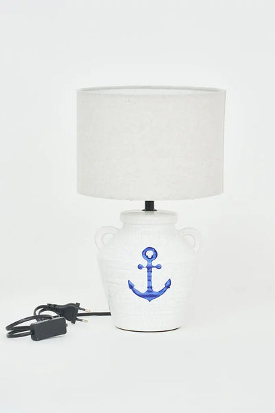 Batela Lámpara de Terracota y Lona con Ancla Mediana - Batela