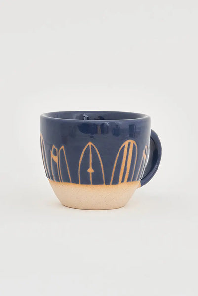 Batela Mug con tablas de surf de cerámica en dos colore