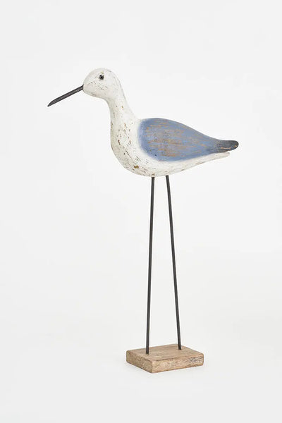 Batela Pájaro marino con Base de Madera - Decoración Náutica