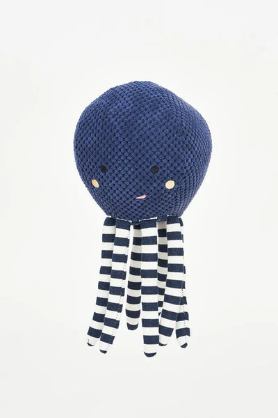 Batela Peluche Pulpo: Diversión Abrazable en Algodón Azul Rayado
