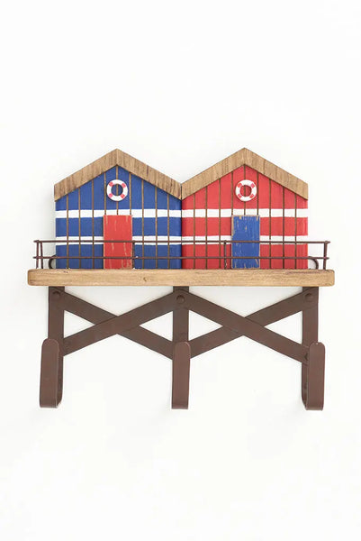 Batela Perchero de 3 perchas cabaña de pescador - Estilo náutico