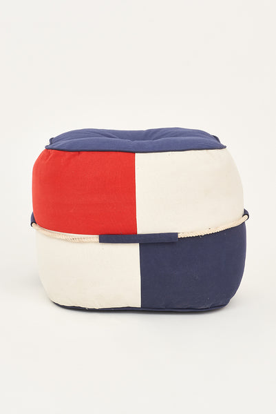 Batela Puf náutico en algodón y cuerda: estilo marinero