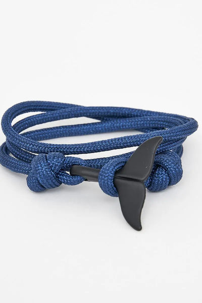Batela Pulsera de cuerda azul con cola de ballena - Batela