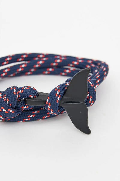 Batela Pulsera de cuerda multicolor con cola de ballena - Batela