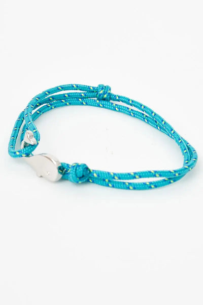 Batela Pulsera o brazalete en cuerda azul celeste con ballena - Batela