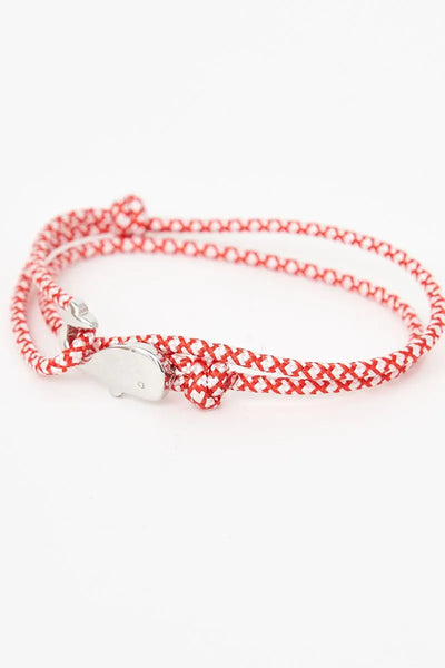 Batela Pulsera o brazalete en cuerda roja con ballena - Batela