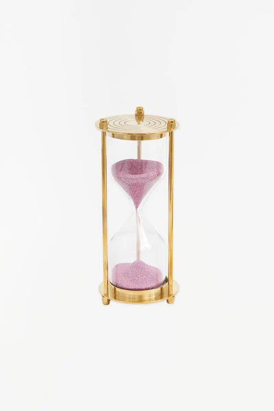 Batela Reloj de arena latón y cristal. El regalo perfecto