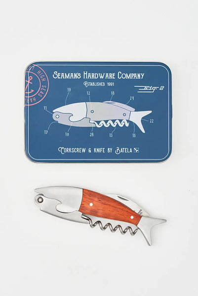 Batela Sacacorchos navaja y abrebotellas: Funcionalidad Amantes del Mar