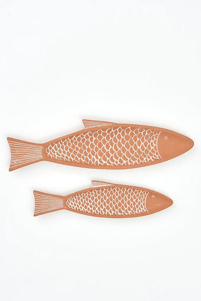 Batela Set de 2 Bandejas de Cemento en Forma de Pez