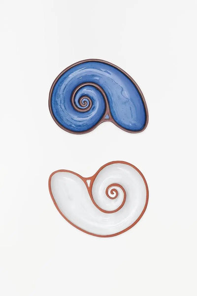 Batela Set de 2 recipientes de cerámica con forma de concha (Grande) - Batela