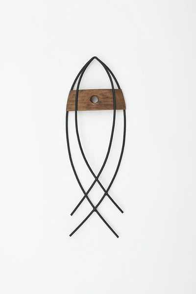 Batela Silueta de pez en metal para pared individual