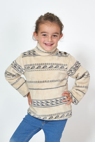 Batela Sudadera teddy polar cuello elevado niño o niña