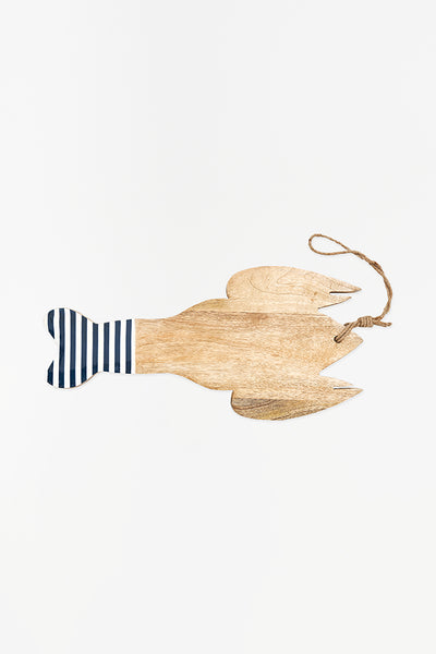 Batela Tabla de cocina de madera con forma de langosta