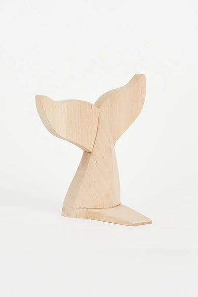 Batela Tope de Puerta Forma de Cola de Ballena de Madera - Estilo Náutico