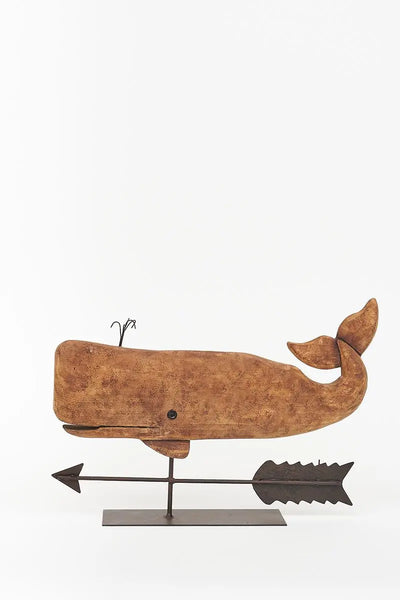 Batela Veleta de sobremesa ballena en madera y metal