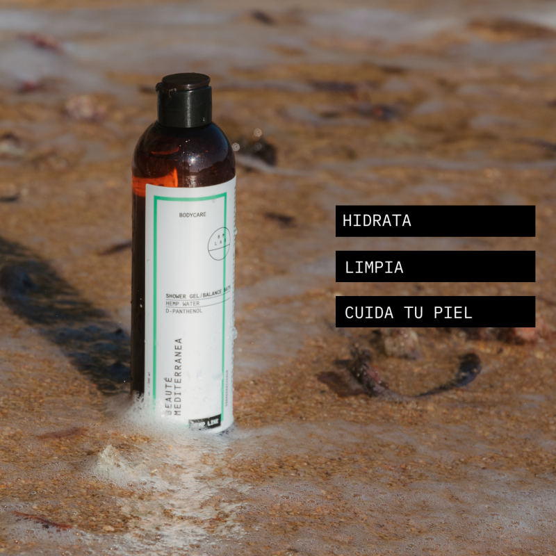 Beauté Mediterranea Balance Bath Con Agua Floral De Cáñamo Sin Sulfatos