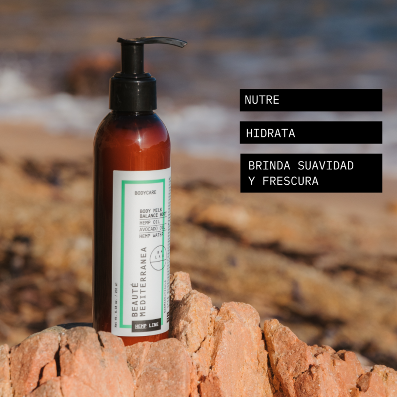 Beauté Mediterranea Balance Body Con Aceite De Cáñamo De Aguacate Y Niacinamida