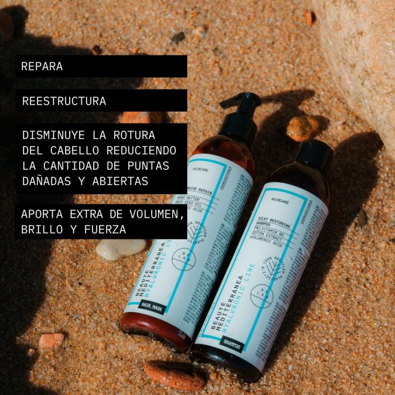 Beauté Mediterranea Repairing Hair Pack Con ácido Hialurónico Sin Sulfatos