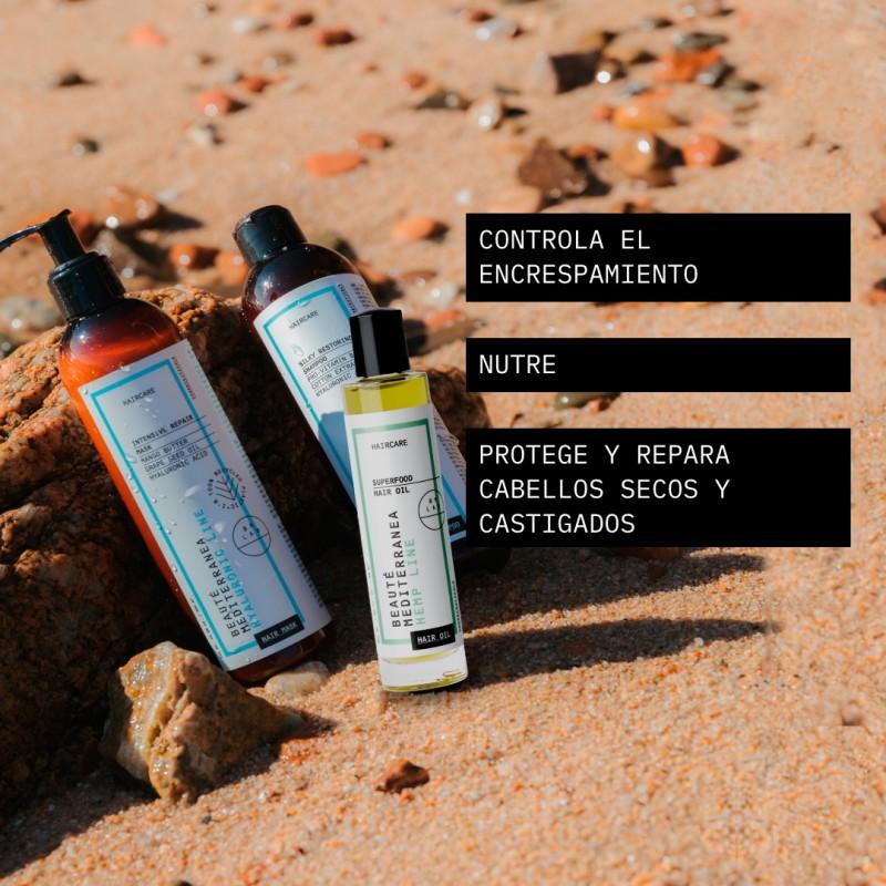 Beauté Mediterranea Repairing Shock Hair Treatment Con Ácido Hialurónico Sin Sulfatos