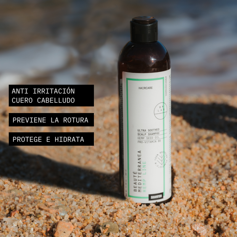 Beauté Mediterranea Ultra Soothed Scalp Champú Con Aceite De Cáñamo Sin Sulfatos