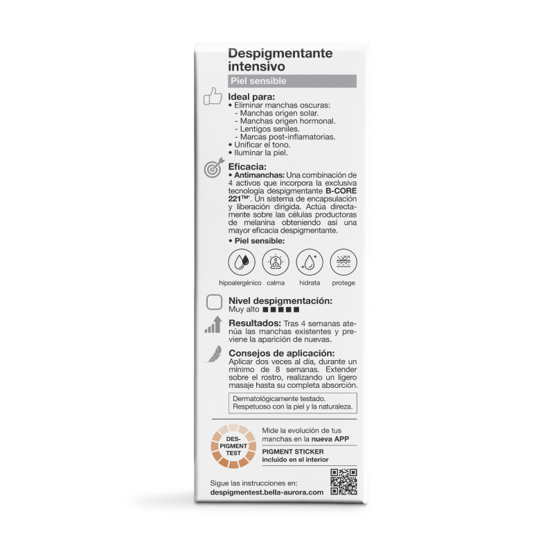 Bella Aurora bio10 forte Tratamiento despigmentante intensivo para piel sensible con SPF