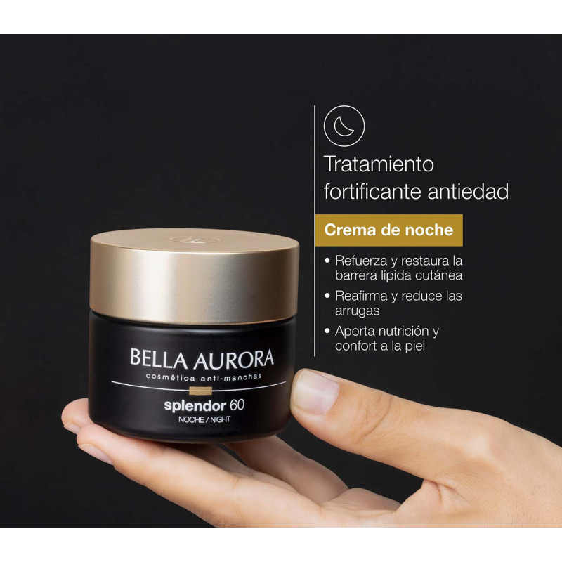 Bella Aurora Splendor +60 Crema De Noche. Tratamiento Fortificante Antiedad