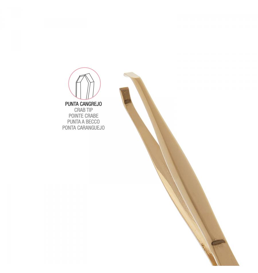 Beter Pinza De Depilar Punta Cangrejo Dorada