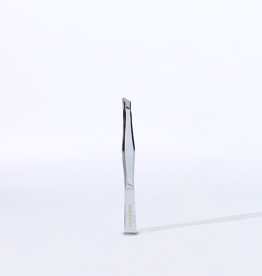 Beter Pinza De Depilar Punta Oblicua Cromada